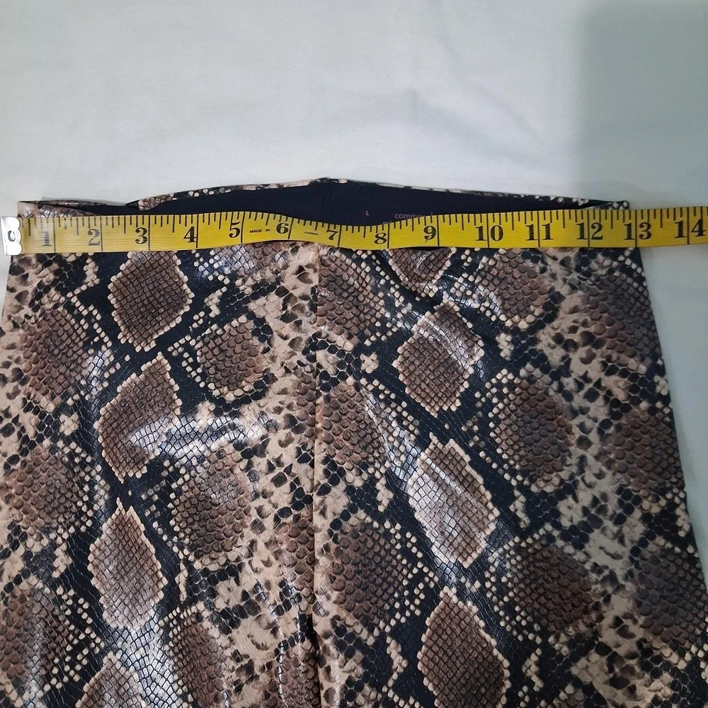 Commando Perfect Control Faux Leather Compression High Rise Leggings Snake Sz L - Picture 5 of 10